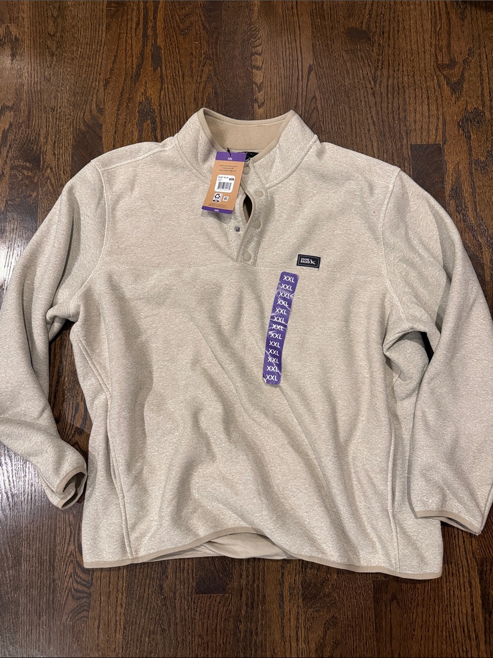 Eddie Bauer xxl Men’s Cream Zip-Up Fleece Pullover